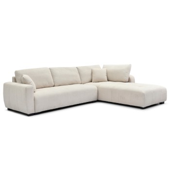 CORNER SOFA REVERSIBLE MEDEL FK3288.02 ECRU P.E. FABRIC 296x208x80Hcm.