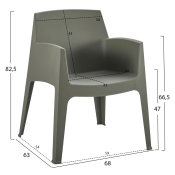 3PCS SET POLYPROPYLENE SLEEK FK21267.05 COFFEE TABLE & 2 ARMCHAIRS - DARK OLIVE GREEN 3PCS SET POLYPROPYLENE SLEEK FK21267.05 COFFEE TABLE & 2 ARMCHAIRS - DARK OLIVE GREEN