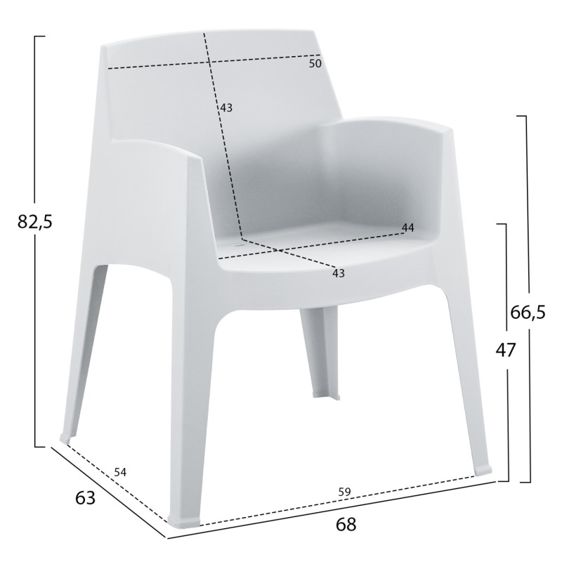 LOUNGE SET 4PCS SLEEK FK21268.01 WHITE POLYPROPYLENE LOUNGE SET 4PCS SLEEK FK21268.01 WHITE POLYPROPYLENE