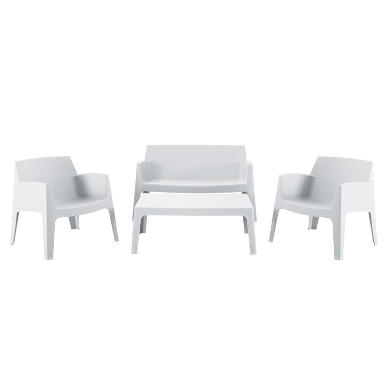 LOUNGE SET 4PCS SLEEK FK21268.01 WHITE POLYPROPYLENE LOUNGE SET 4PCS SLEEK FK21268.01 WHITE POLYPROPYLENE