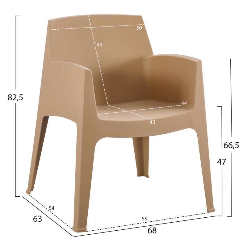 LOUNGE SET 4PCS SLEEK FK21268.03 CAPPUCCINO POLYPROPYLENE LOUNGE SET 4PCS SLEEK FK21268.03 CAPPUCCINO POLYPROPYLENE