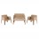 LOUNGE SET 4PCS SLEEK FK21268.03 CAPPUCCINO POLYPROPYLENE