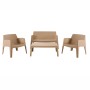 LOUNGE SET 4PCS SLEEK FK21268.03 CAPPUCCINO POLYPROPYLENE