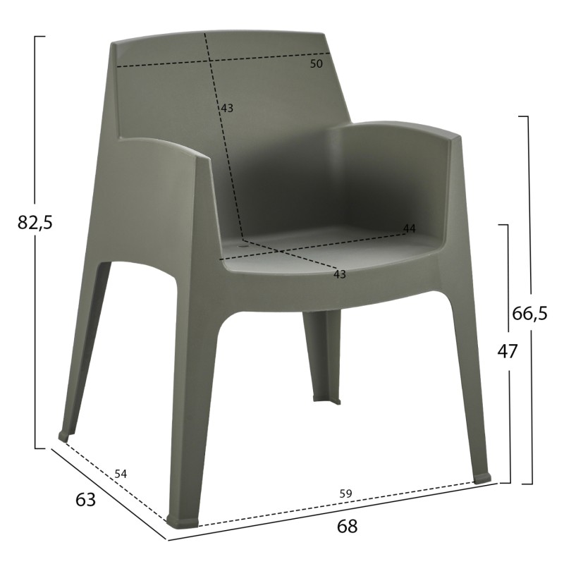LOUNGE SET 4PCS SLEEK FK21268.05 DARK OLIVE GREEN POLYPROPYLENE LOUNGE SET 4PCS SLEEK FK21268.05 DARK OLIVE GREEN POLYPROPYLENE