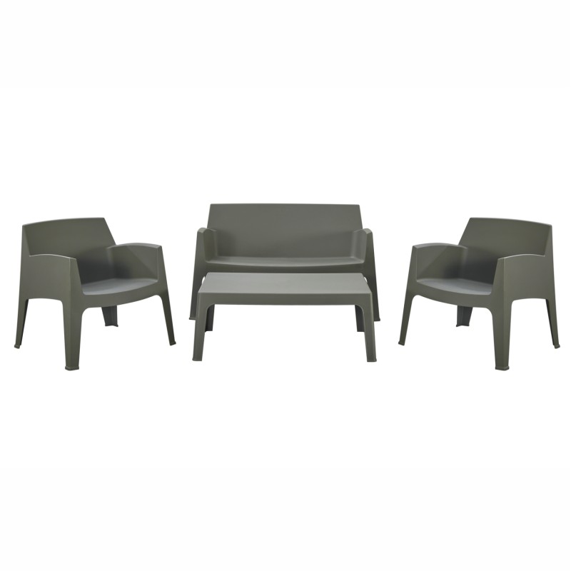 LOUNGE SET 4PCS SLEEK FK21268.05 DARK OLIVE GREEN POLYPROPYLENE LOUNGE SET 4PCS SLEEK FK21268.05 DARK OLIVE GREEN POLYPROPYLENE