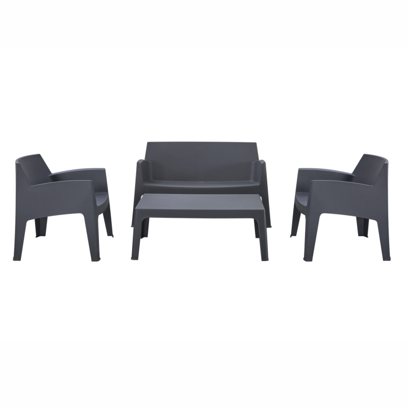 LOUNGE SET 4PCS SLEEK FK21268.10 GREY POLYPROPYLENE LOUNGE SET 4PCS SLEEK FK21268.10 GREY POLYPROPYLENE