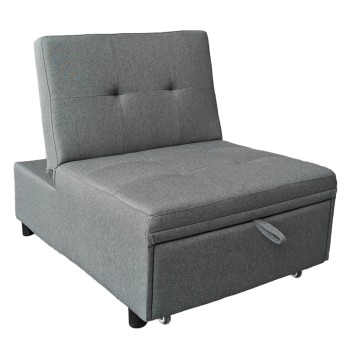 LOUNGE CHAIR-BED LIBRE FK3295.01 GREY FABRIC 75x106x87Hcm.