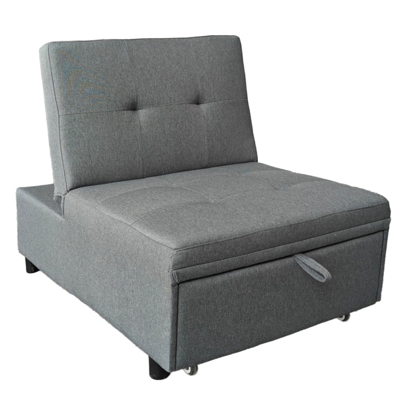 LOUNGE CHAIR-BED LIBRE FK3295.01 GREY FABRIC 75x106x87Hcm. LOUNGE CHAIR-BED LIBRE FK3295.01 GREY FABRIC 75x106x87Hcm.