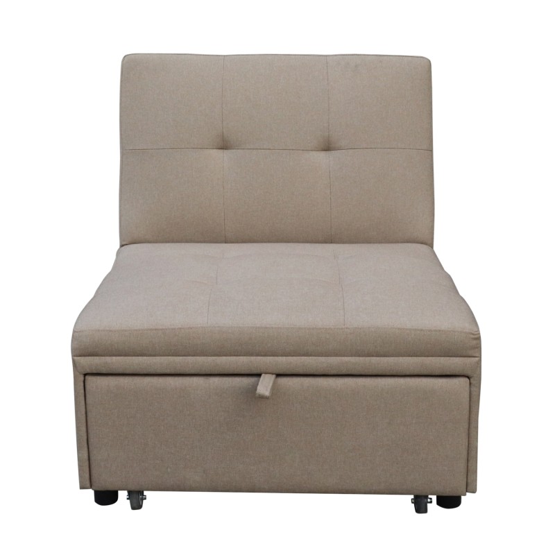 LOUNGE CHAIR-BED LIBRE FK3295.03 BEIGE FABRIC 75x106x87Hcm.