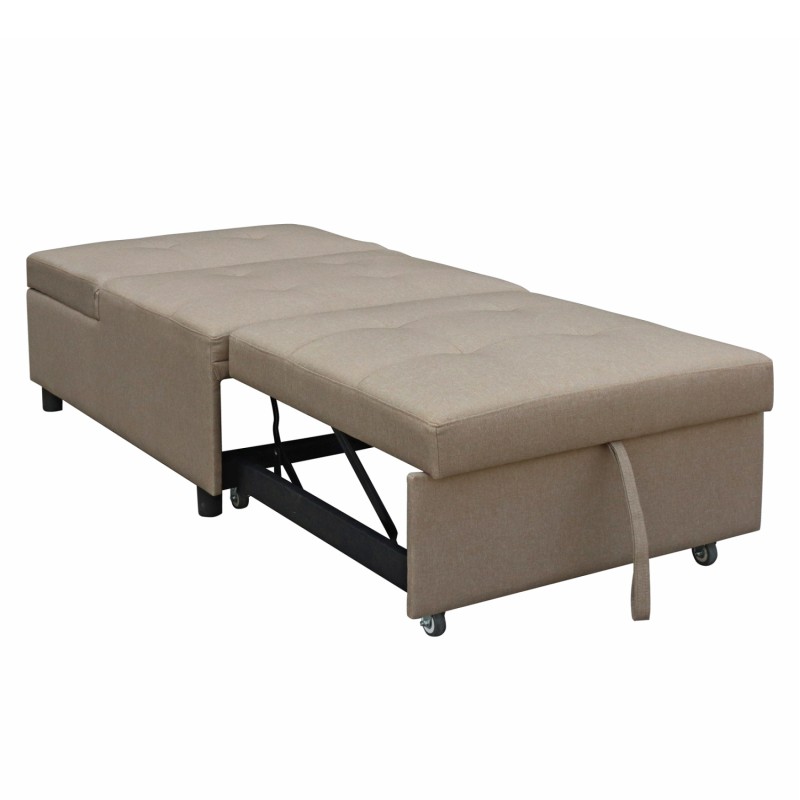 LOUNGE CHAIR-BED LIBRE FK3295.03 BEIGE FABRIC 75x106x87Hcm.