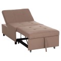 LOUNGE CHAIR-BED LIBRE FK3295.03 BEIGE FABRIC 75x106x87Hcm.