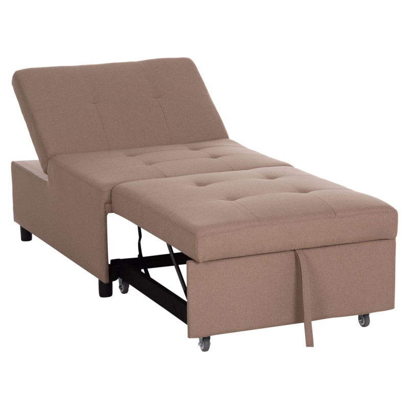 LOUNGE CHAIR-BED LIBRE FK3295.03 BEIGE FABRIC 75x106x87Hcm.