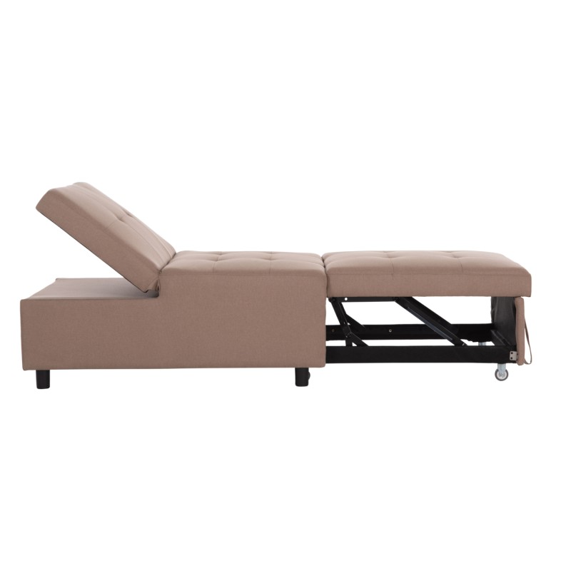 LOUNGE CHAIR-BED LIBRE FK3295.03 BEIGE FABRIC 75x106x87Hcm.