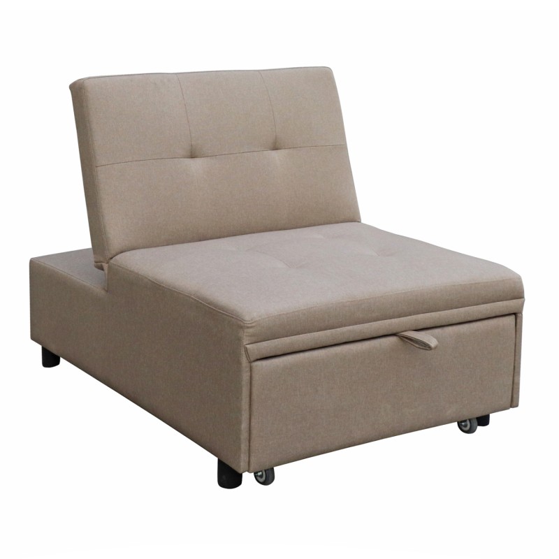 LOUNGE CHAIR-BED LIBRE FK3295.03 BEIGE FABRIC 75x106x87Hcm.