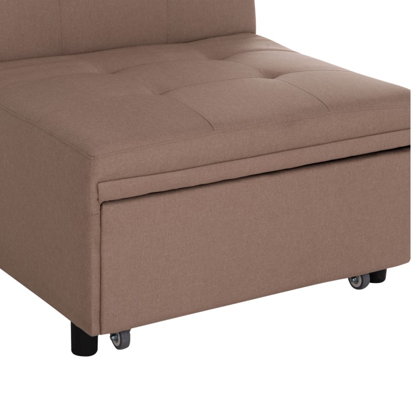 LOUNGE CHAIR-BED LIBRE FK3295.03 BEIGE FABRIC 75x106x87Hcm.