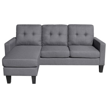 CORNER SOFA REVERSIBLE MEGGY FK3297.01 GREY FABRIC 184.5x129x86Hcm.