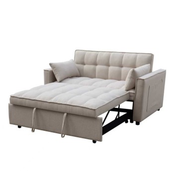 SOFA BED 2-SEATER BORG FK3289.03 BEIGE FABRIC 140x100x80Hcm. SOFA BED 2-SEATER BORG FK3289.03 BEIGE FABRIC 140x100x80Hcm.