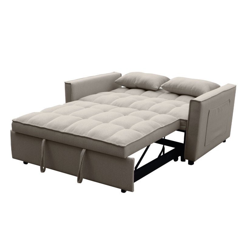 SOFA BED 2-SEATER BORG FK3289.03 BEIGE FABRIC 140x100x80Hcm. SOFA BED 2-SEATER BORG FK3289.03 BEIGE FABRIC 140x100x80Hcm.
