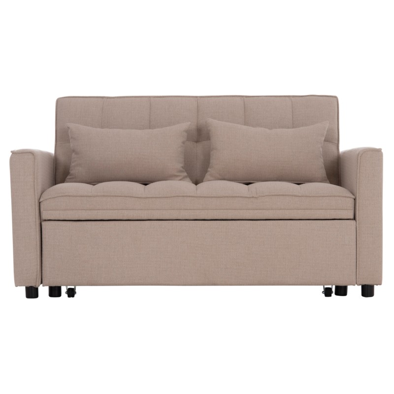 SOFA BED 2-SEATER BORG FK3289.03 BEIGE FABRIC 140x100x80Hcm. SOFA BED 2-SEATER BORG FK3289.03 BEIGE FABRIC 140x100x80Hcm.