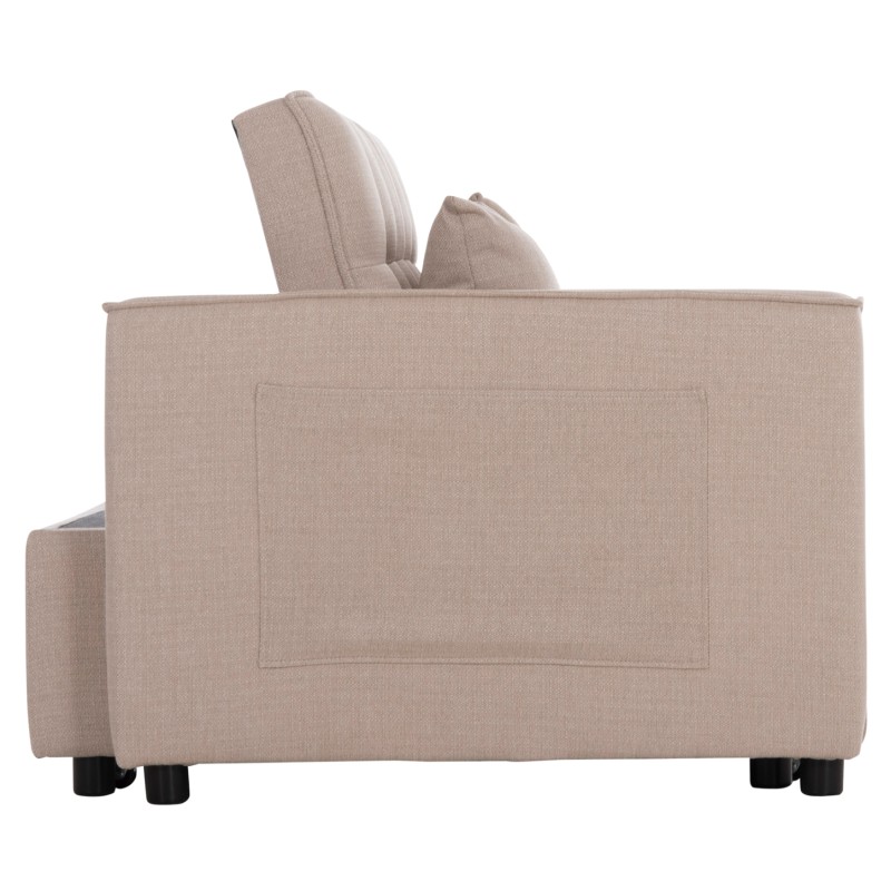 SOFA BED 2-SEATER BORG FK3289.03 BEIGE FABRIC 140x100x80Hcm. SOFA BED 2-SEATER BORG FK3289.03 BEIGE FABRIC 140x100x80Hcm.