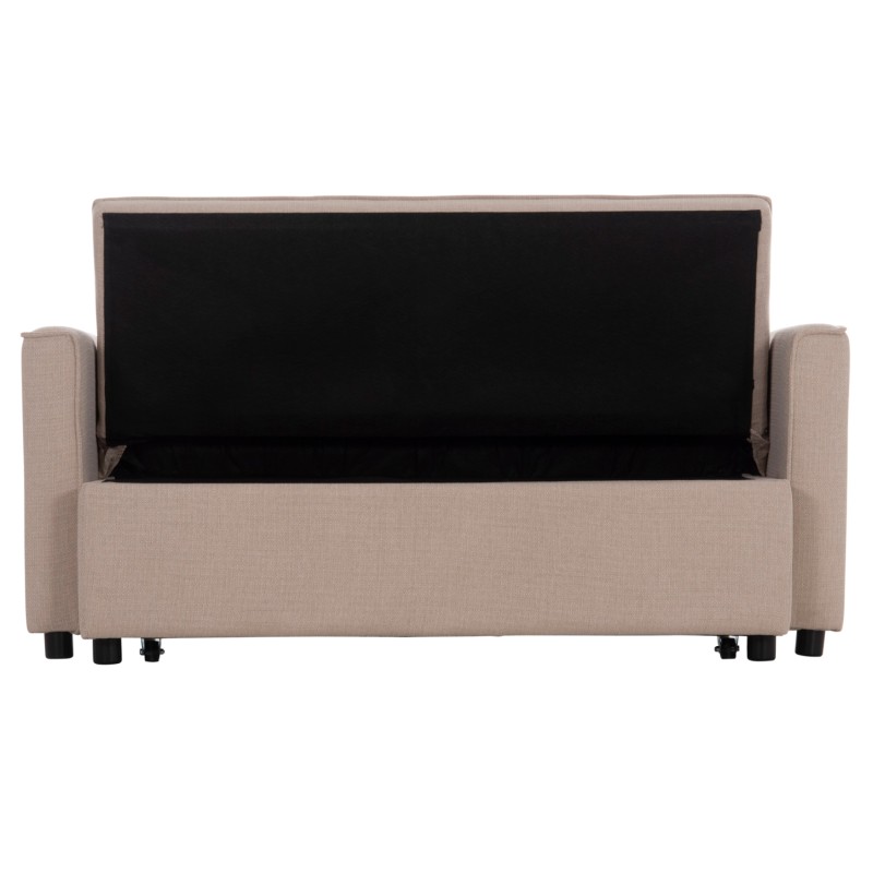 SOFA BED 2-SEATER BORG FK3289.03 BEIGE FABRIC 140x100x80Hcm. SOFA BED 2-SEATER BORG FK3289.03 BEIGE FABRIC 140x100x80Hcm.
