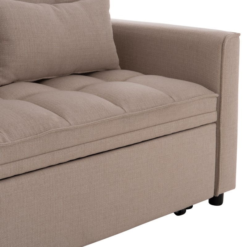 SOFA BED 2-SEATER BORG FK3289.03 BEIGE FABRIC 140x100x80Hcm. SOFA BED 2-SEATER BORG FK3289.03 BEIGE FABRIC 140x100x80Hcm.
