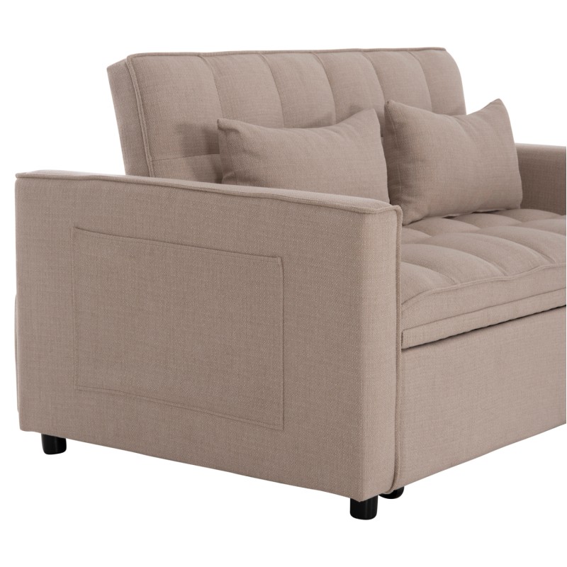 SOFA BED 2-SEATER BORG FK3289.03 BEIGE FABRIC 140x100x80Hcm. SOFA BED 2-SEATER BORG FK3289.03 BEIGE FABRIC 140x100x80Hcm.