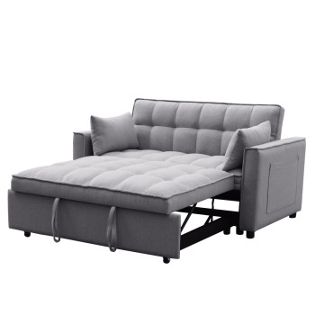 SOFA BED 2-SEATER BORG FK3289.01 GREY FABRIC 140x100x80Hcm. SOFA BED 2-SEATER BORG FK3289.01 GREY FABRIC 140x100x80Hcm.