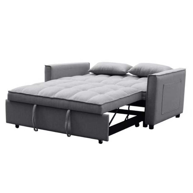 SOFA BED 2-SEATER BORG FK3289.01 GREY FABRIC 140x100x80Hcm. SOFA BED 2-SEATER BORG FK3289.01 GREY FABRIC 140x100x80Hcm.