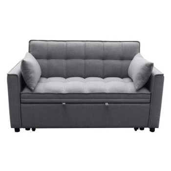 SOFA BED 2-SEATER BORG FK3289.01 GREY FABRIC 140x100x80Hcm.