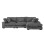 CORNER SOFA RIGHT CRANFIELD FK3287.01R GREY CORD FABRIC 315x167(corner)x67Hcm.
