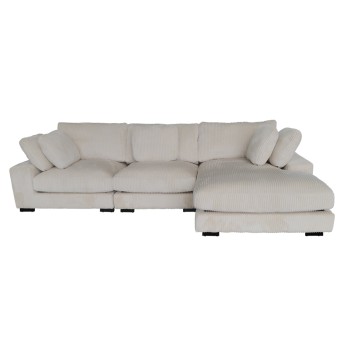 CORNER SOFA RIGHT CRANFIELD FK3287.02R BEIGE CORD FABRIC 315x167(corner)x67Hcm.