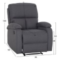 ARMCHAIR RELAX DIONI FK3296.01 GREY FABRIC 85x90x100Hcm. ARMCHAIR RELAX DIONI FK3296.01 GREY FABRIC 85x90x100Hcm.