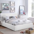 DOUBLE BED WITH MATTRESS BOBBI FK21271.01 WHITE PU WITH STORAGE SPACE--FOR 150X200cm. DOUBLE BED WITH MATTRESS BOBBI FK21271.01 WHITE PU WITH STORAGE SPACE--FOR 150X200cm.
