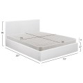 DOUBLE BED WITH MATTRESS BOBBI FK21271.01 WHITE PU WITH STORAGE SPACE--FOR 150X200cm. DOUBLE BED WITH MATTRESS BOBBI FK21271.01 WHITE PU WITH STORAGE SPACE--FOR 150X200cm.