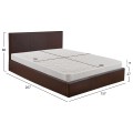 DOUBLE BED WITH MATTRESS BOBBI FK21271.02 BROWN PU WITH STORAGE SPACE--FOR 150X200cm. DOUBLE BED WITH MATTRESS BOBBI FK21271.02 BROWN PU WITH STORAGE SPACE--FOR 150X200cm.