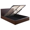 DOUBLE BED WITH MATTRESS BOBBI FK21271.02 BROWN PU WITH STORAGE SPACE--FOR 150X200cm. DOUBLE BED WITH MATTRESS BOBBI FK21271.02 BROWN PU WITH STORAGE SPACE--FOR 150X200cm.