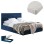 DOUBLE BED WITH MATTRESS BRILEY FK21272.03 BLUE VELVET WITH STORAGE SPACE--FOR 160x200cm