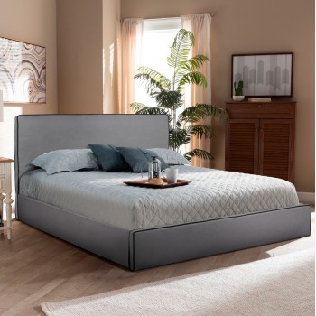 DOUBLE BED WITH MATTRESS ALLIE FK21273.01 GREY FABRIC WITH STORAGE SPACE--FOR 160x200cm. DOUBLE BED WITH MATTRESS ALLIE FK21273.01 GREY FABRIC WITH STORAGE SPACE--FOR 160x200cm.