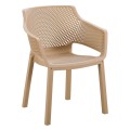 POLYPROPYLENE DINING ARMCHAIR PEGGY FK6368.03 CAPPUCCINO 60x55x79Hcm. POLYPROPYLENE DINING ARMCHAIR PEGGY FK6368.03 CAPPUCCINO 60x55x79Hcm.
