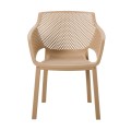 POLYPROPYLENE DINING ARMCHAIR PEGGY FK6368.03 CAPPUCCINO 60x55x79Hcm. POLYPROPYLENE DINING ARMCHAIR PEGGY FK6368.03 CAPPUCCINO 60x55x79Hcm.