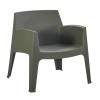 POLYPROPYLENE LOUNGE ARMCHAIR SLEEK FK6365.05 DARK OLIVE GREEN 62x68x73Hcm.