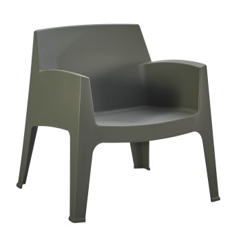 POLYPROPYLENE LOUNGE ARMCHAIR SLEEK FK6365.05 DARK OLIVE GREEN 62x68x73Hcm.