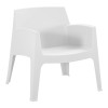POLYPROPYLENE LOUNGE ARMCHAIR SLEEK FK6365.01 WHITE 62x68x73Hcm.