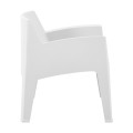 POLYPROPYLENE LOUNGE ARMCHAIR SLEEK FK6365.01 WHITE 62x68x73Hcm. POLYPROPYLENE LOUNGE ARMCHAIR SLEEK FK6365.01 WHITE 62x68x73Hcm.