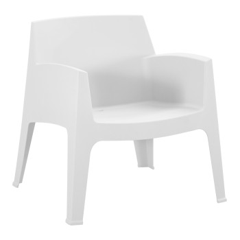 POLYPROPYLENE LOUNGE ARMCHAIR SLEEK FK6365.01 WHITE 62x68x73Hcm.
