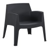 POLYPROPYLENE LOUNGE ARMCHAIR SLEEK FK6365.02 BLACK 62x68x73Hcm.