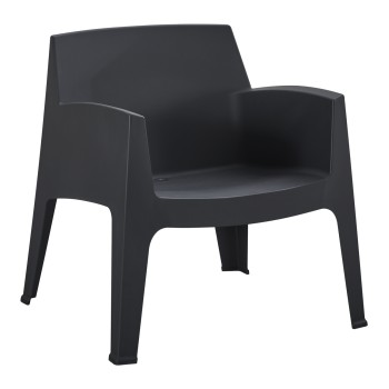 POLYPROPYLENE LOUNGE ARMCHAIR SLEEK FK6365.02 BLACK 62x68x73Hcm.