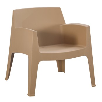 POLYPROPYLENE LOUNGE ARMCHAIR SLEEK FK6365.03 CAPPUCCINO 62x68x73Hcm.