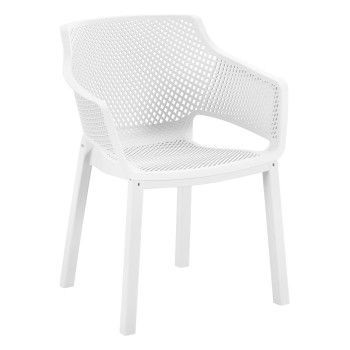 POLYPROPYLENE DINING ARMCHAIR PEGGY FK6368.01 WHITE 60x55x79Hcm.